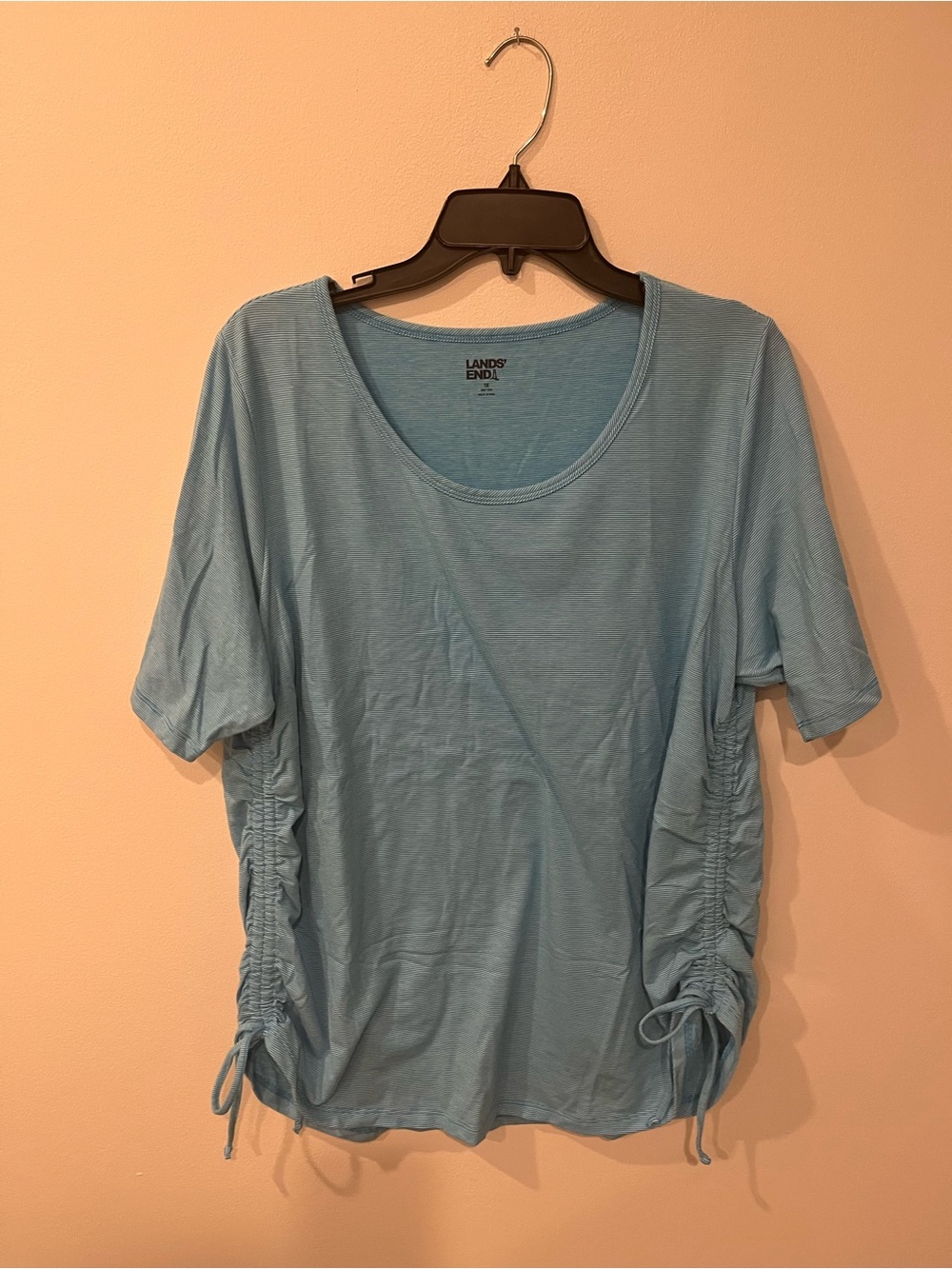 NWOT Lot of 3 Lands' End Side-Ruch Short Elbow Sleeve Tees Size 1X - Picture 3 of 14